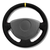 Couvre Volant Clio 2 Cuir Alcantara 38cm - vue de face 2 - Becquet Voiture