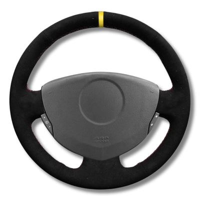 Couvre Volant Clio 2 Cuir Alcantara 38cm - vue de face 2 - Becquet Voiture