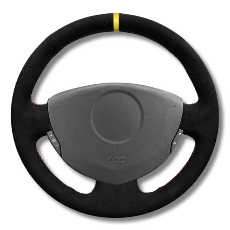 Couvre Volant Clio 2 Cuir Alcantara 38cm - vue de face 2 - Becquet Voiture