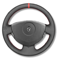 Couvre Volant Clio 2 Cuir Alcantara 38cm - vue de face - Becquet Voiture