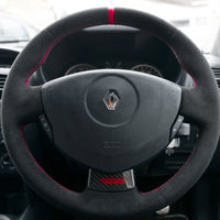 Couvre Volant Clio 2 Cuir Alcantara 38cm - vue de profil - Becquet Voiture