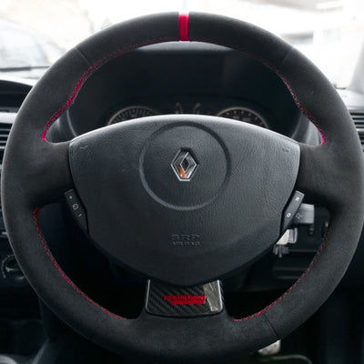 Couvre Volant Clio 2 Cuir Alcantara 38cm - vue de profil - Becquet Voiture