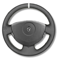 Couvre Volant Clio 2 Cuir Alcantara 38cm - vue de trois-quarts - Becquet Voiture