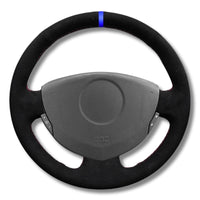 Couvre Volant Clio 2 Cuir Alcantara 38cm - vue rapprochée - Becquet Voiture