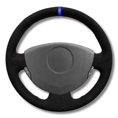 Couvre Volant Clio 2 Cuir Alcantara 38cm - vue rapprochée - Becquet Voiture