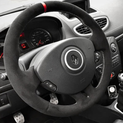 Couvre Volant Clio 3 RS GT Cuir Alcantara - vue de profil - Becquet Voiture