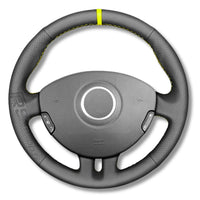 Couvre Volant Clio 3 RS GT Cuir Alcantara - vue de trois-quarts 2 - Becquet Voiture