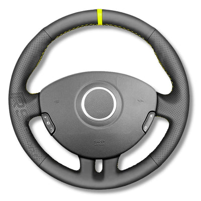 Couvre Volant Clio 3 RS GT Cuir Alcantara - vue de trois-quarts 2 - Becquet Voiture