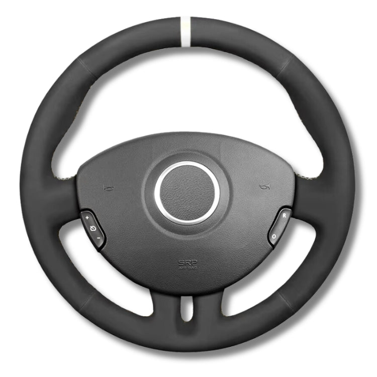 Couvre Volant Clio 3 RS GT Cuir Alcantara - vue de trois-quarts - Becquet Voiture
