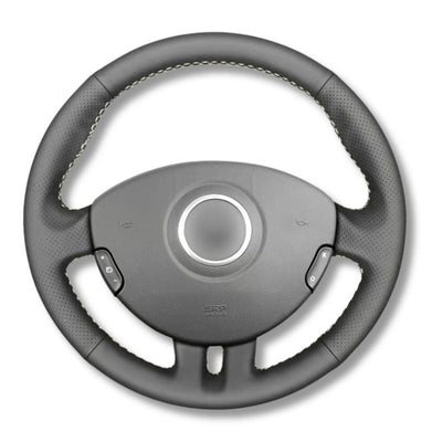 Couvre Volant Clio 3 RS GT Cuir Alcantara - vue rapprochée - Becquet Voiture