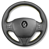Couvre Volant Clio 4 Cuir Alcantara Surpiqûres - en situation 2 - Becquet Voiture