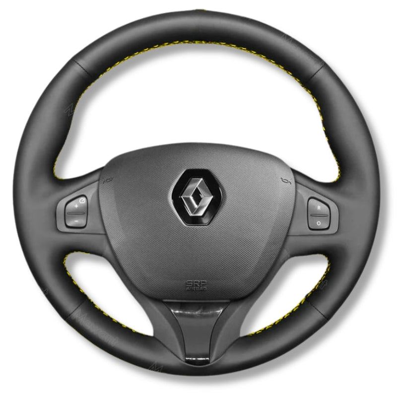 Couvre Volant Clio 4 Cuir Alcantara Surpiqûres - en situation 2 - Becquet Voiture