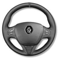Couvre Volant Clio 4 Cuir Alcantara Surpiqûres - en situation - Becquet Voiture