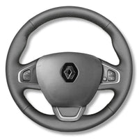 Couvre Volant Clio 4 Cuir Alcantara Surpiqûres - installé sur véhicule 2 - Becquet Voiture
