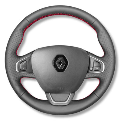 Couvre Volant Clio 4 Cuir Alcantara Surpiqûres - packshot studio 2 - Becquet Voiture