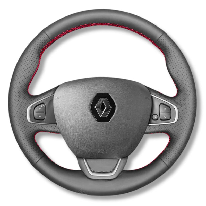 Couvre Volant Clio 4 Cuir Alcantara Surpiqûres - packshot studio 2 - Becquet Voiture