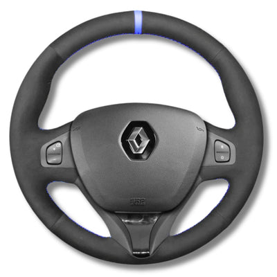 Couvre Volant Clio 4 Cuir Alcantara Surpiqûres - packshot studio - Becquet Voiture