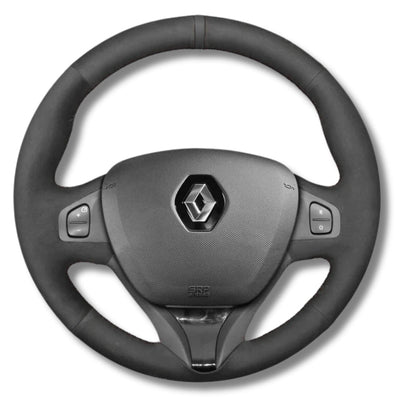 Couvre Volant Clio 4 Cuir Alcantara Surpiqûres - vue arrière - Becquet Voiture