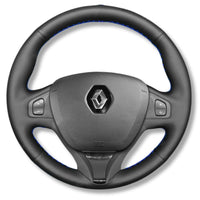 Couvre Volant Clio 4 Cuir Alcantara Surpiqûres - vue de dessus 2 - Becquet Voiture