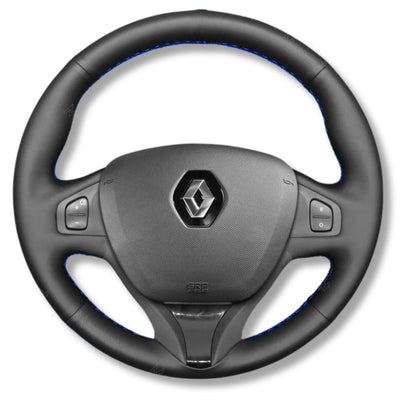 Couvre Volant Clio 4 Cuir Alcantara Surpiqûres - vue de dessus 2 - Becquet Voiture