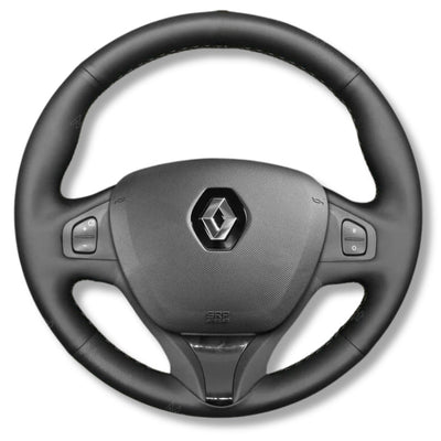 Couvre Volant Clio 4 Cuir Alcantara Surpiqûres - vue de face 3 - Becquet Voiture