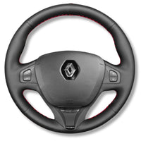 Couvre Volant Clio 4 Cuir Alcantara Surpiqûres - vue de profil 3 - Becquet Voiture