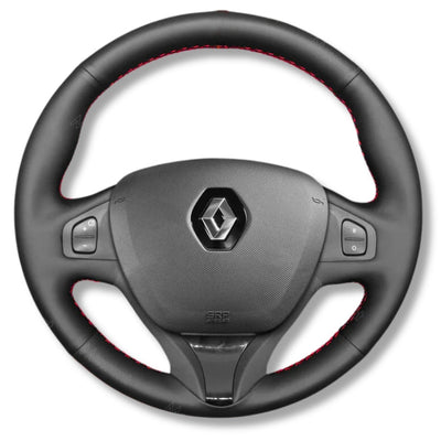 Couvre Volant Clio 4 Cuir Alcantara Surpiqûres - vue de profil 3 - Becquet Voiture