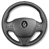 Couvre Volant Clio 4 Cuir Alcantara Surpiqûres - vue rapprochée 2 - Becquet Voiture