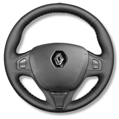 Couvre Volant Clio 4 Cuir Alcantara Surpiqûres - vue rapprochée 2 - Becquet Voiture