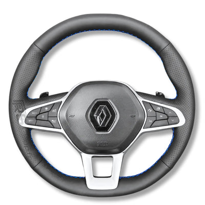 Couvre Volant Clio 5 Cuir Surpiqué - packshot studio - Becquet Voiture