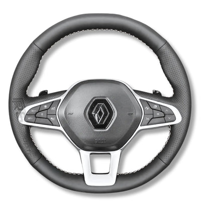 Couvre Volant Clio 5 Cuir Surpiqué - vue arrière - Becquet Voiture