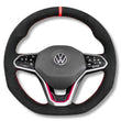 Couvre Volant Cuir VW Golf 8 GTI R Surpiqûres Rouges