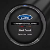 Couvre volant Ford en cuir - installé sur véhicule - Becquet Voiture