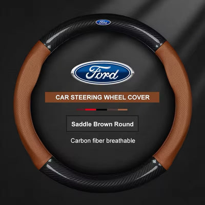 Couvre volant Ford en cuir - vue arrière - Becquet Voiture