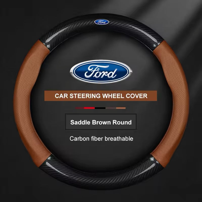 Couvre volant Ford en cuir - vue arrière - Becquet Voiture