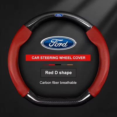 Couvre volant Ford en cuir - vue de face 2 - Becquet Voiture