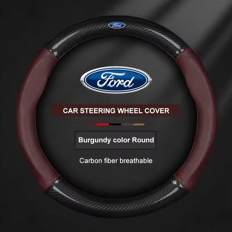 Couvre volant Ford en cuir - vue de profil - Becquet Voiture