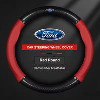 Couvre volant Ford en cuir - vue de trois-quarts - Becquet Voiture