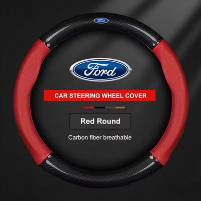 Couvre volant Ford en cuir - vue de trois-quarts - Becquet Voiture