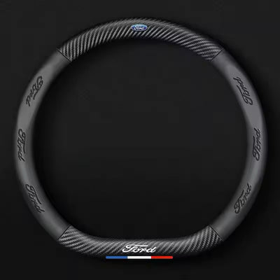 Couvre volant Ford fibre de carbone - installé sur véhicule - Becquet Voiture