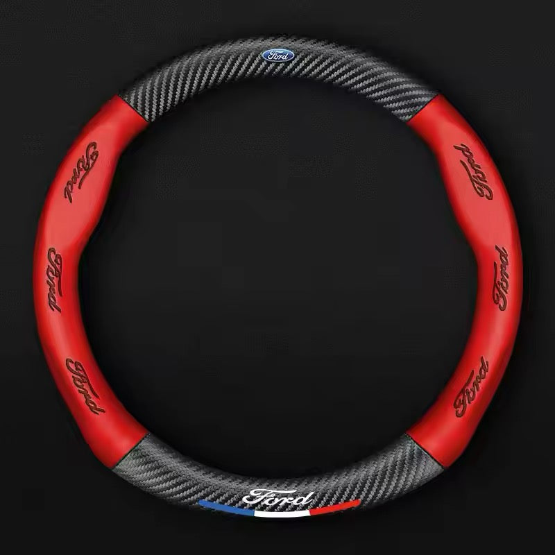 Couvre volant Ford fibre de carbone - vue arrière - Becquet Voiture