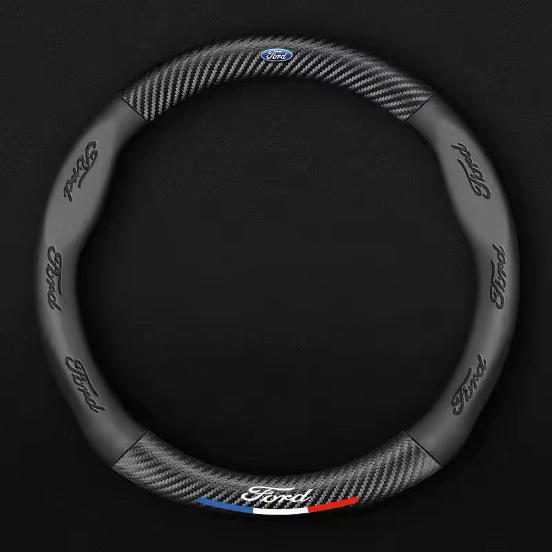 Couvre volant Ford fibre de carbone - vue de profil - Becquet Voiture