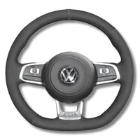 Couvre Volant Golf 7 GTI R Cuir Alcantara Surpiqures 38cm - vue rapprochée - Becquet Voiture