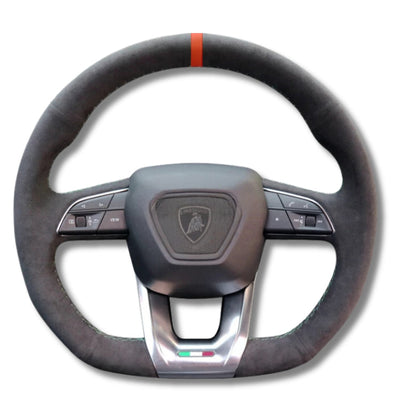 Couvre Volant Lamborghini Urus Alcantara 38cm - vue de face - Becquet Voiture