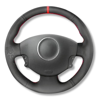 Couvre Volant Megane 2 Cuir Alcantara 38cm - détail du montage - Becquet Voiture