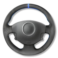 Couvre Volant Megane 2 Cuir Alcantara 38cm - installé sur véhicule - Becquet Voiture