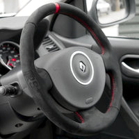 Couvre Volant Megane 2 Cuir Alcantara 38cm - vue de profil - Becquet Voiture