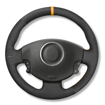 Couvre Volant Megane 2 Cuir Alcantara 38cm - vue de trois-quarts - Becquet Voiture