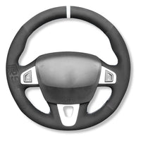 Couvre Volant Megane 3 RS Cuir Alcantara 38cm - détail du montage - Becquet Voiture