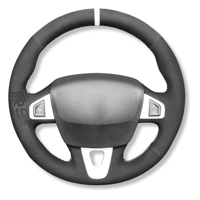 Couvre Volant Megane 3 RS Cuir Alcantara 38cm - détail du montage - Becquet Voiture